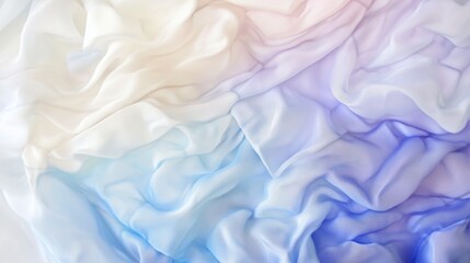 Soft gradients of blue, lavender, and pearl white blend seamlessly, evoking the calmness of a tranquil dawn sky, capturing a sense of serenity and light-filled harmony