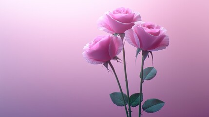 Elegant Pink Roses Bouquet  Soft Lighting  Floral Beauty  High Resolution Image