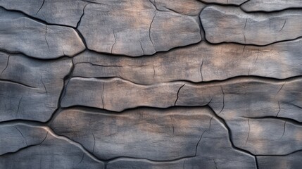 Obraz premium texture of tree bark, highlighting the rough, organic surface with deep grooves, cracks