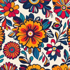 Cultural celebratory fabric showcasing vibrant floral patterns