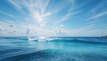 Fototapeta premium FILE #: 1014899069 Soothing Abstract Water and Sky Wallpaper – Perfect for Relaxing Backgrounds