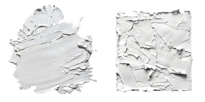 White poster texture adhered by wheat paste . Generative AI.