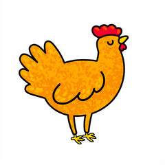Hen Colorful Illustration