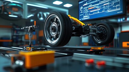 Fototapeta premium Precision Engineered: A Glimpse into the Future of Automotive Manufacturing