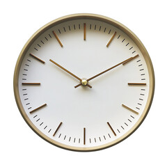  Wall Clock Isolated On Transparent Background, perfect for time related designs, interior decor projects, and product mockups