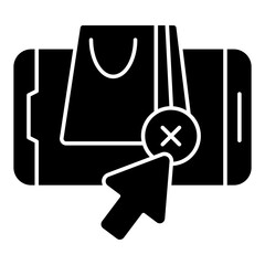 A flat design icon of delete order