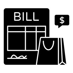 Creative design icon of bill