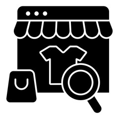 Creative design icon of search shopping