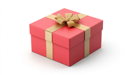 Obraz premium Red box isolated on a white background