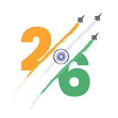 Republic Day India Minimal Design Vector