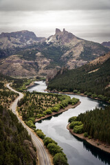 Obraz premium Rio Limay near San Carlos de Bariloche Argentina