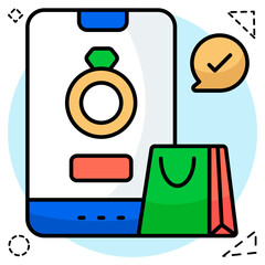 A beautiful design icon of ring Order