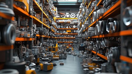 Fototapeta premium The Heart of Industry: A Glimpse into the World of Precision Engineering and Manufacturing