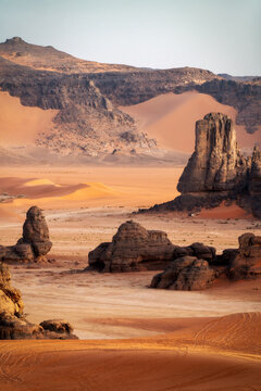 Sahara Desert Tadrart Rouge in Southern Algeria