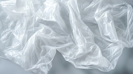 Obraz premium Plastic bag with wrinkled texture and transparent appearance