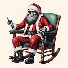 Christmas Skeleton in Rocking Chair