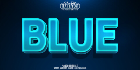 Blue editable text effect, customizable water and ocean 3d font style