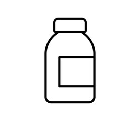 シンプルな瓶のイラスト　ベクター
