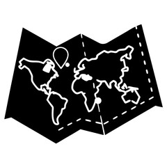A vintage maps, blueprints silhouette vector icon illustration,antique maps on white background.