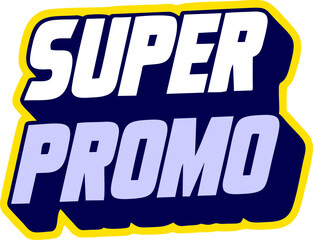 Super Promo Promotion Text Sticker