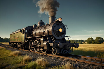 Naklejka premium Classic Toy Trains: Timeless Fun for Kids