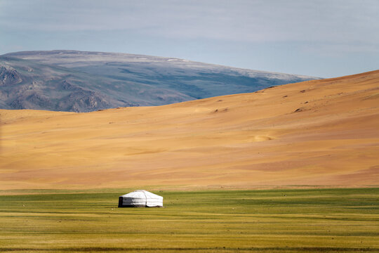 Gobi Desert and Lakes in Central Mongolia