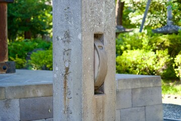 Spinning stone monument in Nagano
