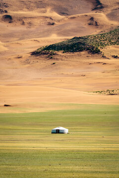 Gobi Desert and Lakes in Central Mongolia