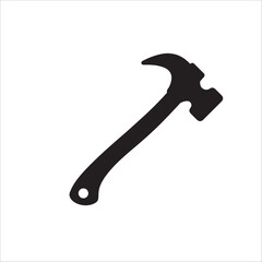 Hammer icon vector on white background.