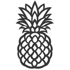 Obraz premium Line art illustration of a pineapple.