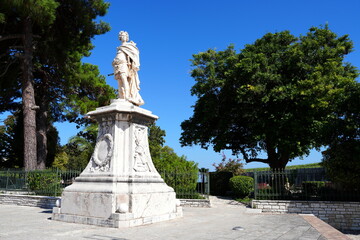 Statue, Monument des Johann Matthias von der Schulenburg in Korfu, Corfu, Stadt, Griechenland,...
