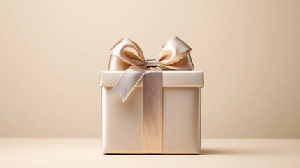 Gift and Decoration, luxurious silver gift box adorned with sparkling ribbon, perfect for celebrations