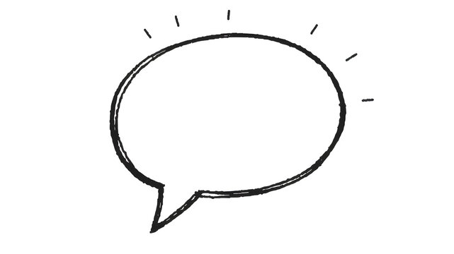 Hand drawn speech buble. Speech bubbles talk bubbles. AI generated image, ai.