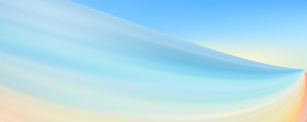 Beautiful Flowing Summer Color Abstract Background. Sky blue and cream gradient mesh background. Refreshing abstraction artwork. Vector eps 10