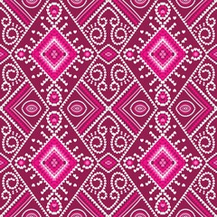 Fototapeta premium pattern flowerdamask ethnic boho American ikat texture tribal geometric background mandalas
