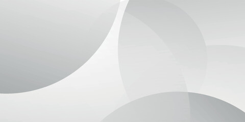 White geometric abstract background overlap layer on bright space with lines effect decoration. Modern graphic design element circles style concept for banner.