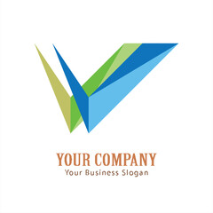 V lettering logo is simple, easy to understand and authoritative