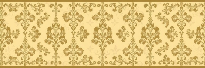 Elegant vintage card with damask seamless wallpaper design, wallpaper, classic, ornamental