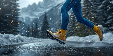 Fleece-lined leggings offer warmth and comfort during cold weather runs. Their vibrant blue color and stylish design make them a perfect choice for outdoor activities in winter.