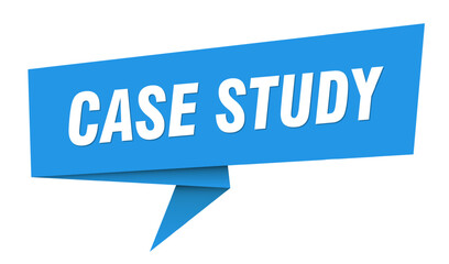 CASE STUDY banner, sticker, label, speech bubble