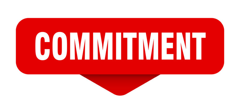 COMMITMENT banner, sticker, label, button