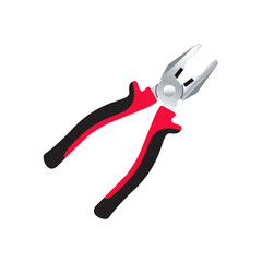 Pliers icon vector on white background.