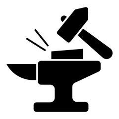Anvil icon, editable vector