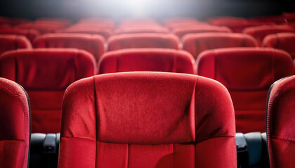 Fototapeta premium red seats in a cinema