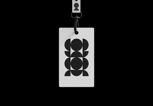 Hanging ID Card Mockup
