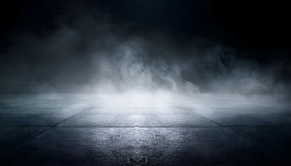 Black room background for product placement