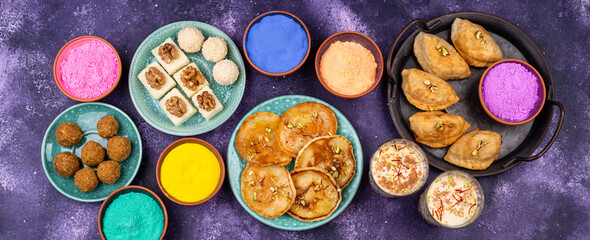 Traditional Indian Holi festival food