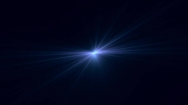 sehr heller Stern im Weltall mit blauen Lichtstrahlen, schnelles Internet, Lichtgeschwindigkeit, Zentrum, Mittelpunkt, Energie, Universum, Technologie, Wissenschaft, Datenfluss