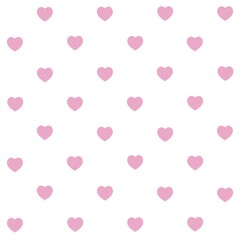 Valentine’s Day seamless pattern design, pink shades of hearts 