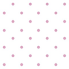 Valentine’s Day seamless pattern design, hearts and rhombus in flowery composition.
